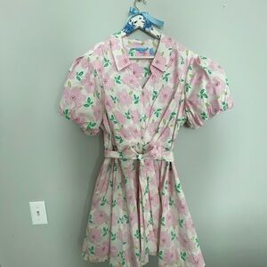 Draper James Pink Floral Casual Dress